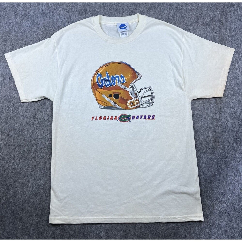 Vintage Florida Gators Men's T-Shirt NCAA Football Helmet Short Sleeve Size L